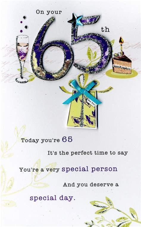 65th Happy Birthday Embellished Greeting Card | Cards | Love Kates