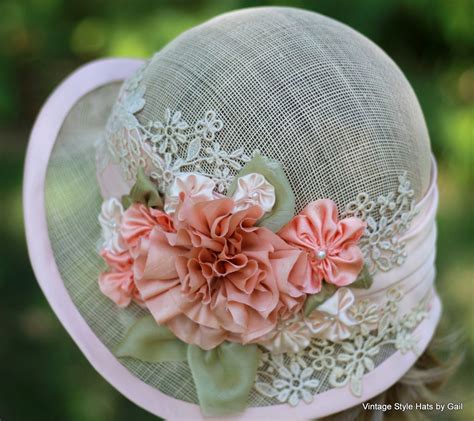 Custom Shabby Chic Vintage Hat 1920'S Wedding Tea Party Summer by Gail ...