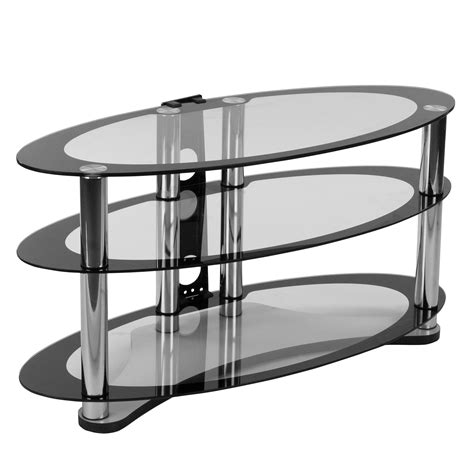 Flash Furniture Westchester Two-Tone Glass TV Stand with Shelves and ...