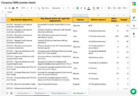 OKR template in Google Sheets - Sheetgo Blog