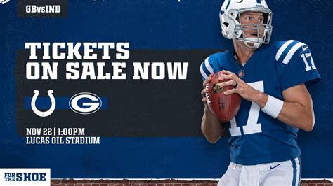 A limited number of single-game tickets for Colts vs. Packers are ...