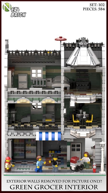 LEGO MOC Green Grocer Interior by CyberLogic | Rebrickable - Build with ...