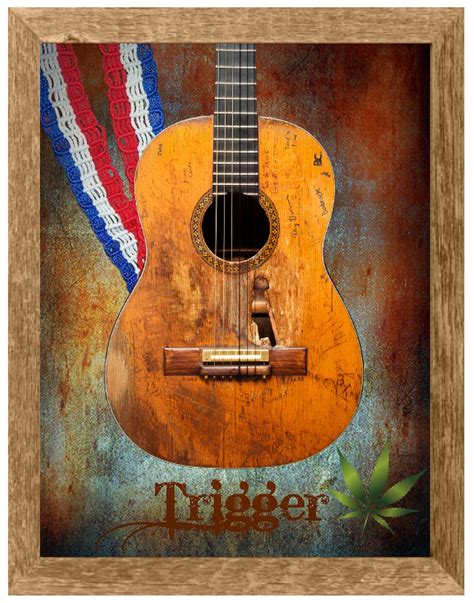 Willie Nelson's Trigger Guitar Print, Willie Nelson Wall Art, Trigger Guitar Print, Country ...