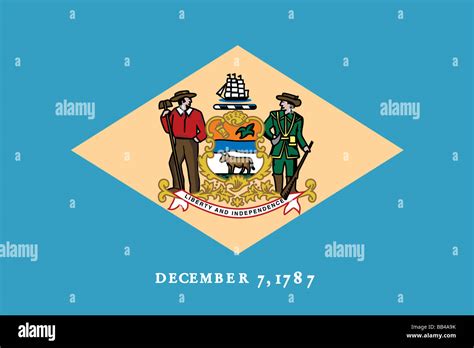 Delaware state flag Stock Photo - Alamy