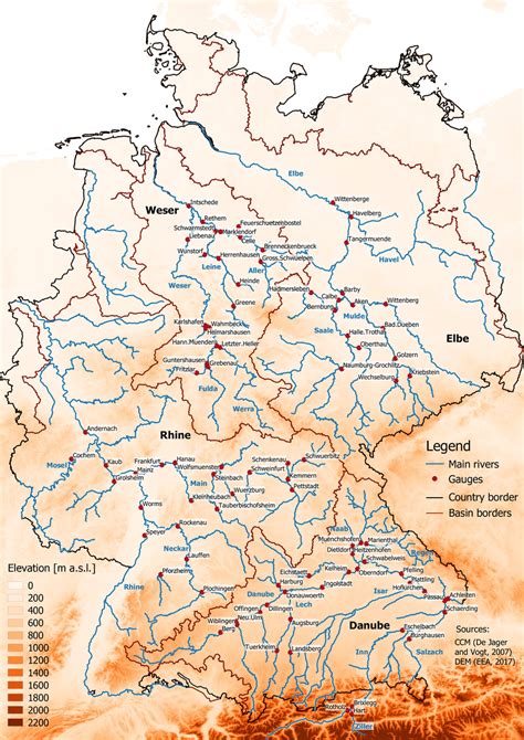 Map Of German Rivers - San Antonio Map