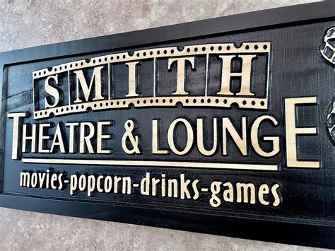 Custom Home Theater Sign Personalized Movie Theater Room Decor | Etsy