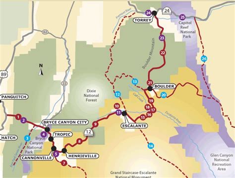 Scenic Byway 12 Utah Map - Map