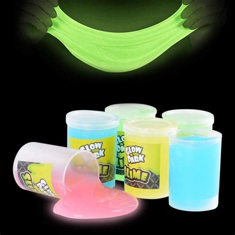 Buy Kicko Glow in The Dark Slime - 6 Pack - Assorted Neon Colors - Glowing Slime Kit for Kids ...