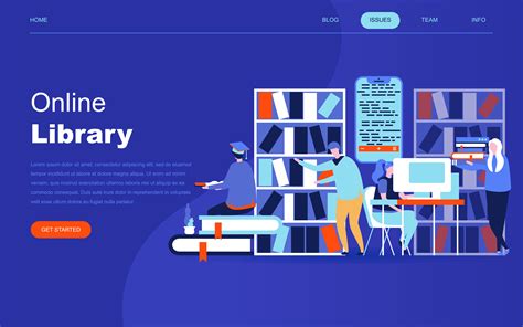 Modern flat design concept of Online Library for website 275077 Vector Art at Vecteezy