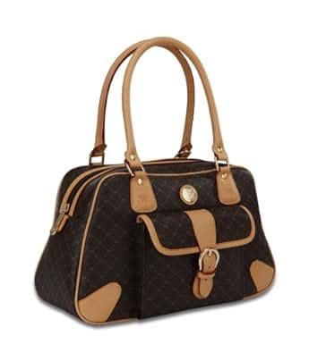 Signature Brown Satchel Organizer by Rioni Designer Handbags & Luggage: Handbags: Amazon.com