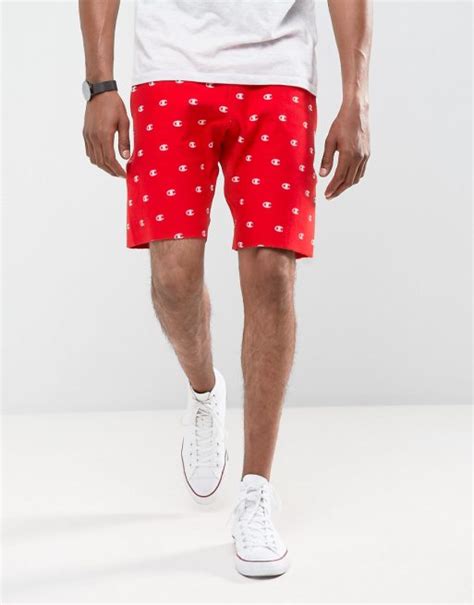 Champion | Champion Shorts With All Over Logo Print In Red