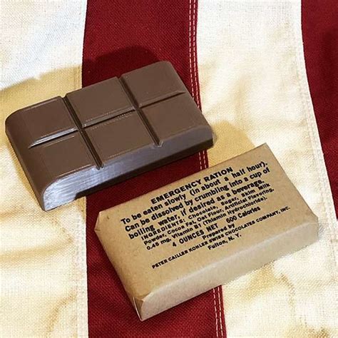 D-Ration Bar & Wrapper, 4 ounces, WWII Field Ration Reproduction - WWII Soldier