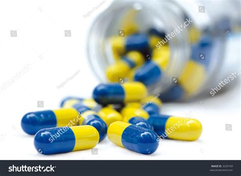 Pot Yellow Blue Capsule Pills Stock Photo 3234159 | Shutterstock