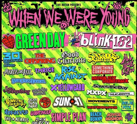 It's a Pop Disaster: Green Day & blink-182 To Headline 2023 When We Were Young Festival