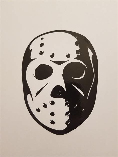 Animated Jason Voorhees Hockey Mask Vinyl Decal - Etsy