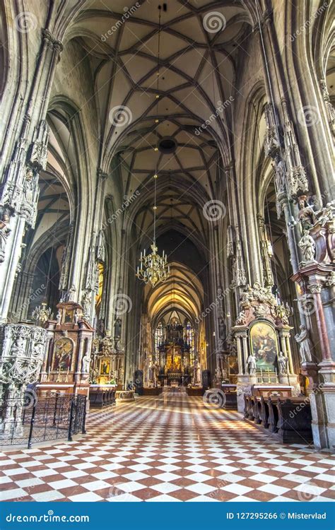 Interior of St. Stephen`s Cathedral, Vienna, Austria Editorial Photo ...