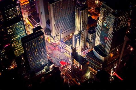 Times Square Aerial View by Night | Aerial view, Night life, New york city