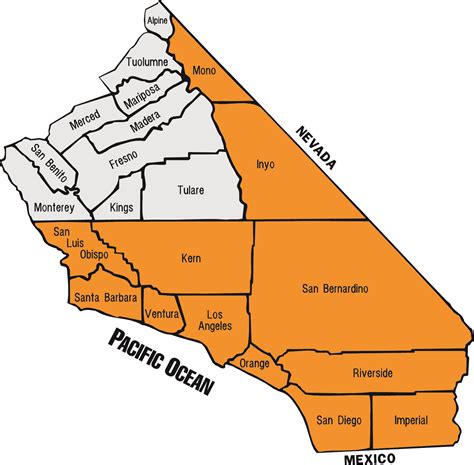 Exploring Southern California Counties Map In 2023 - Map Of Europe