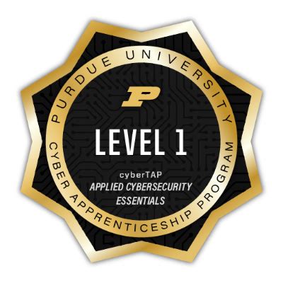 Purdue University Cyber Apprenticeship Program - Level 1 • Simon Peter Ayim • Purdue University ...
