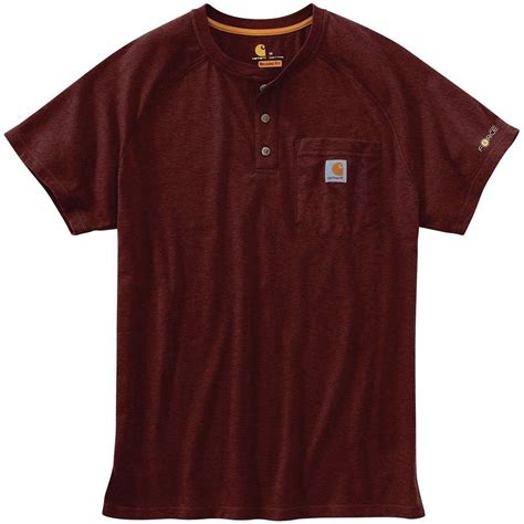 Carhartt Force Cotton Delmont Short-Sleeve Henley Shirt - Men's | Backcountry.com