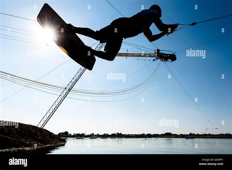 Hradec Kralove, Czech Republic. 15th Sep, 2016. Wakeboarder in action ...