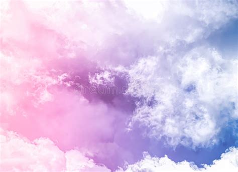 Fantasy Pink and Blue Sky, Spiritual and Nature Background Stock Image ...