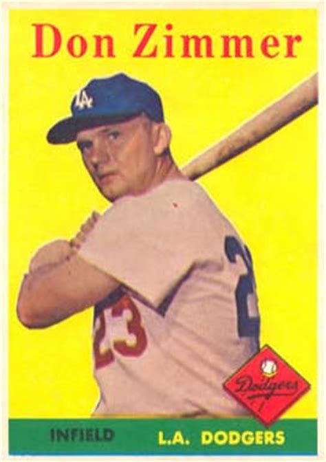 1958 Topps Don Zimmer #77y Baseball Card Value Price Guide