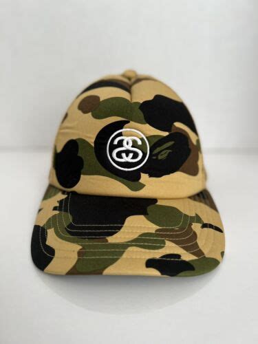 camo stussy trucker hat - Gem