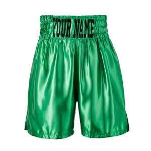 Custom Made Satin Green Boxing Shorts - Sugar Rays