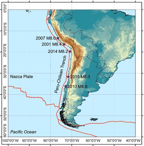 Geographical location of the study area indicating the Peruvian-Chilean... | Download Scientific ...