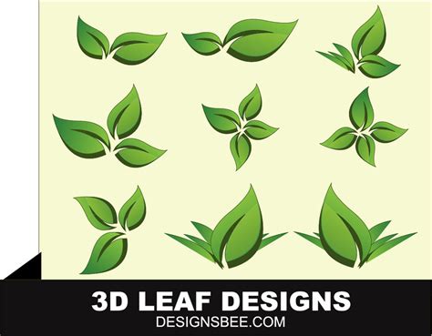 Free Vector 3D Leaves by Designsbee on DeviantArt