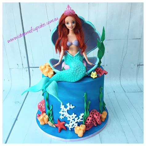 Ariel the little mermaid cake | Little mermaid cakes, Mermaid birthday ...