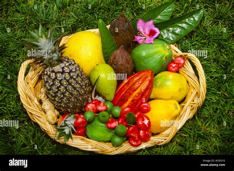 Tropical Fruits Basket High Resolution Stock Photography and Images - Alamy