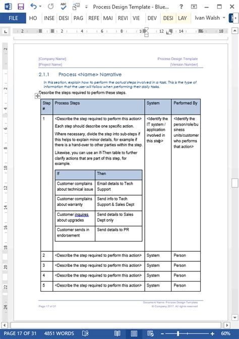 Business Process Design Templates (Office) – Technical Writing Tools