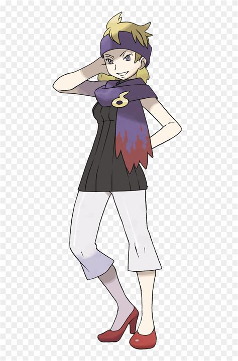 Girl Morty Pokemon Trainer Red, Pokemon Red, Trainers, - Elite Four Karen Clipart (#4769759 ...