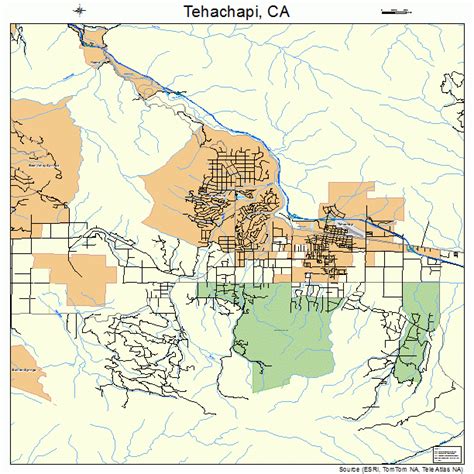 Tehachapi California Street Map 0678092