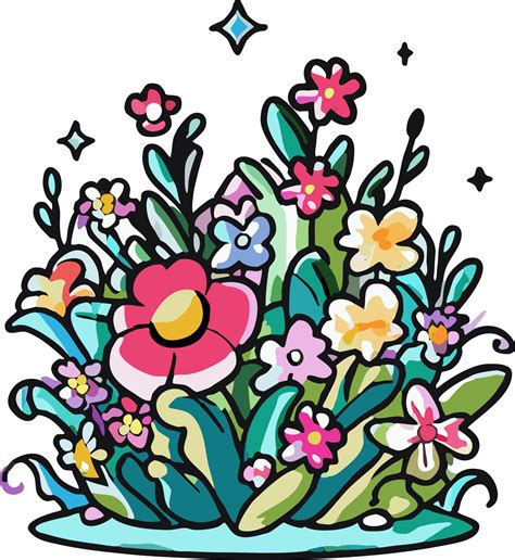 Flower Garden Png Graphic Clipart Design 23623251 Png - vrogue.co