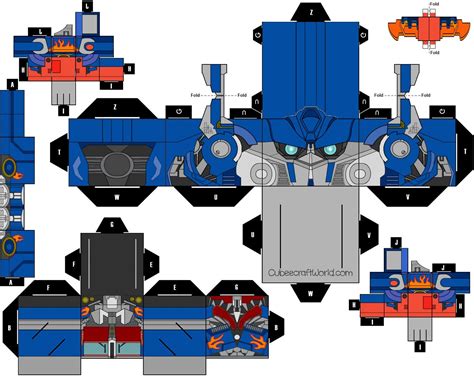 Printable Optimus Prime Papercraft - Printable Papercrafts - Printable ...