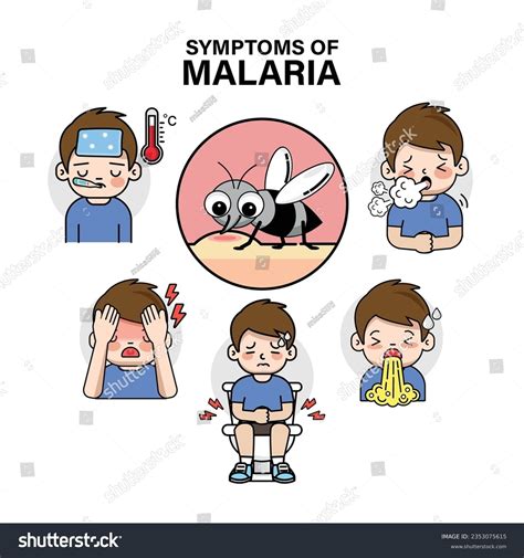 Symptoms Malaria Cartoon Style Infographic Illustration Stock Vector (Royalty Free) 2353075615 ...