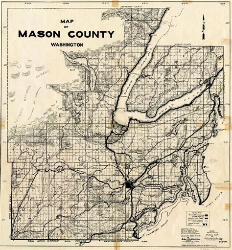 Map of Mason County, Washington (1941) | Map, Mason county, Historical maps