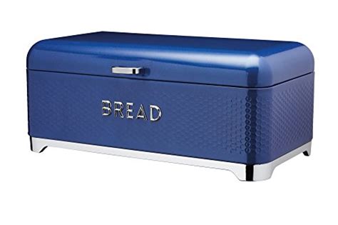 KitchenCraft Lovello Tea, Coffee & Sugar Canisters with Bread Bin - Blue