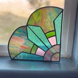 Art Deco, Stained Glass, Corner, Glass Art, MCM, Home Decor, Style ...