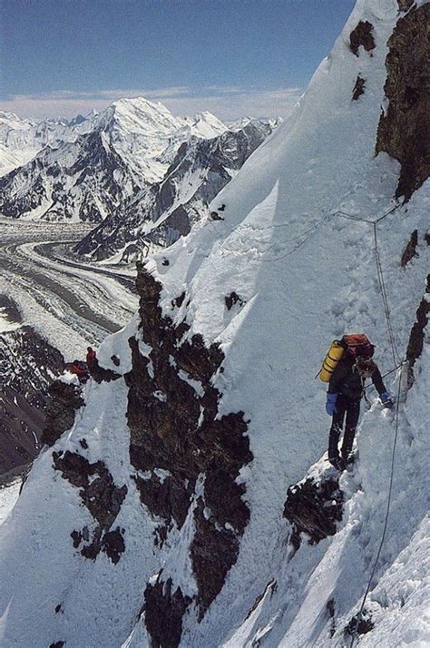 K2 First Ascent South-Southeast Spur Cesen Route. Doug Scott Climbing On Steep Lower Section ...