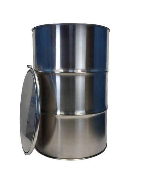 New 55 Gallon Stainless Steel Barrel | 316 stainless (1.2 mm)