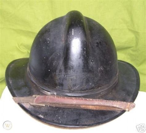 1940's MSA "SKULLGARD" Black Composite Fireman's Helmet | #19771833