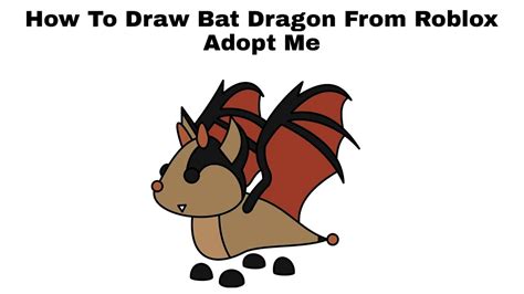 How To Draw Bat Dragon From Roblox Adopt Me - Step By Step - YouTube