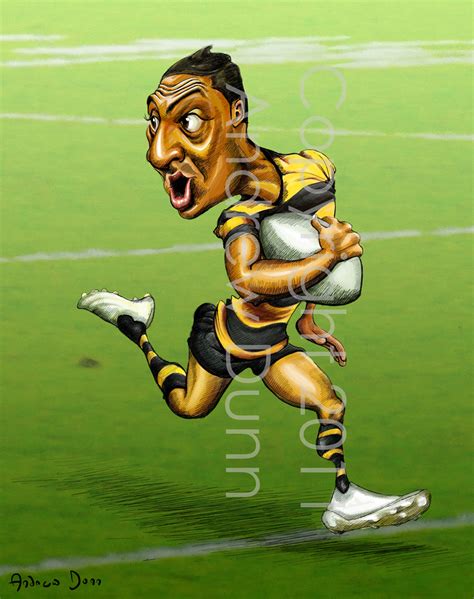 Rugby Caricatures: Benji Marshall caricature complete