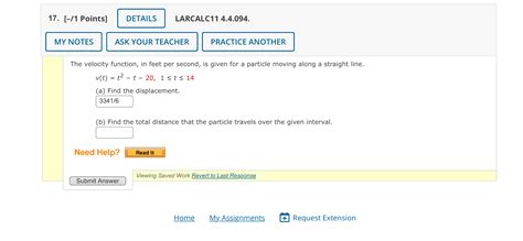 Solved e velocity function, in feet per second, is given for | Chegg.com