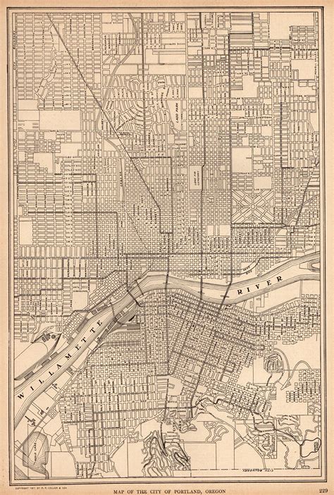 1917 Antique PORTLAND Street Map of Portland Oregon City Map | Etsy | Map gallery wall, Portland ...