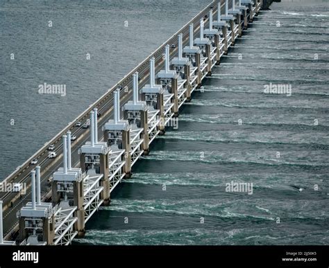 Storm Surge Barrier In the Netherlands Stock Photo - Alamy